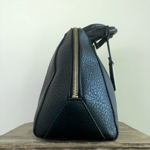 Kenzie Bag Black Tote Shoulder Gold-Tone Faux Leather Strap Medium Crossbody - Picture 6 of 16